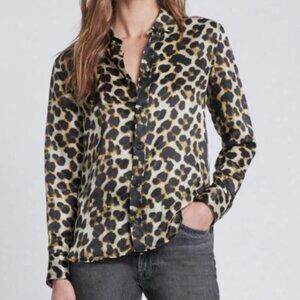 LEOPARD PRINT BUTTON UP SHIRT